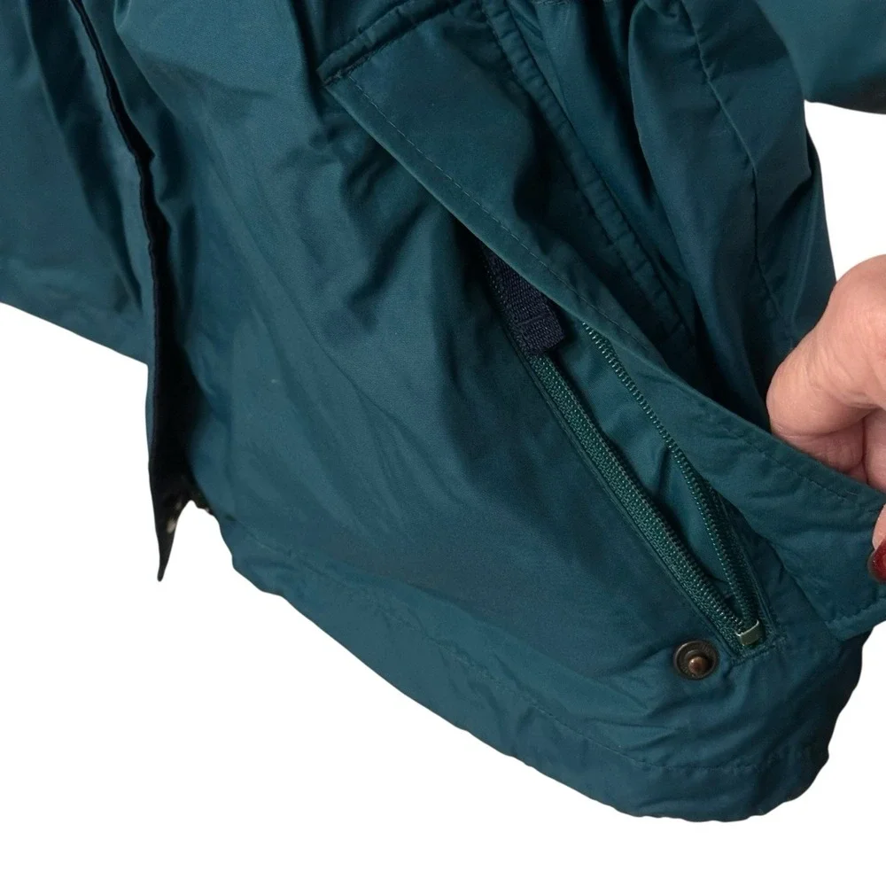 VTG Columbia Jacket Womens Large Teal Purple Longs Peak Ski‎ Full Zip Outdoor
